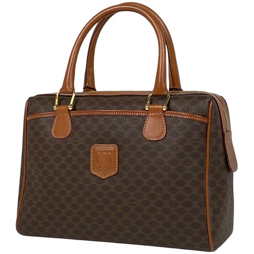 CELINE Borsa a mano modello Macadam Mini borsa a mano Boston borsa a mano tela rivestita B...
