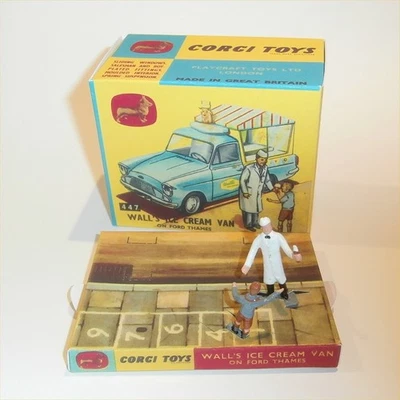 Corgi Toys  447 Ford Thames Walls Icecream Box with Tray and Figures - Image 1 of 4