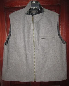 Pendleton Men's Size XXL Vest Jacket 100% Wool Gray Zipper Mock Neck Pockets - Picture 1 of 4