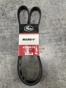 Gates K080670 Micro-V Serpentine Drive Belt NUEVO - Imagen 1 de 2