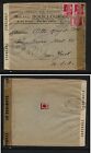 Algeria   nice double censor cover  to US       bos325