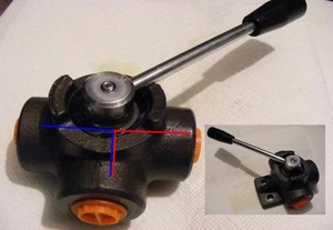 3/2-Wege Hydraulik Umschaltventil , innen Gewinde 3/8 Zoll - Bild 1 von 1