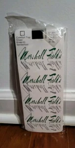 Nueva sandalia Marshall Fields Comfort Top transparente hasta la rodilla pie nailon azul marino de colección - Imagen 1 de 2