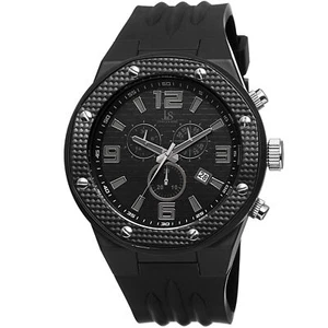 Nuevo Reloj Hombre Joshua & Sons JS62BK Todo Negro Cronógrafo Fecha Correa Silicona - Imagen 1 de 4