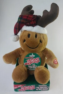 Vtg DanDee Smile Tickle Tickle Wiggle Wiggle Reindeer Plush Shakes Giggles Music - Image 1 of 4