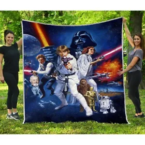 Star Wars - Episode IV New Hope Quilt, Classic Movie Quilt Blanket - Picture 1 of 6