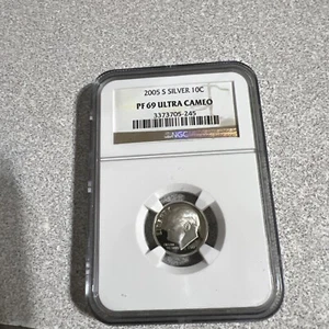 2005 S Silver 10C Roosevelt Dime PF69 Ultra Cameo NGC Classic Brown Label - Picture 1 of 2
