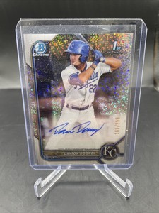 2022 Bowman Chrome Dayton Dooney Speckle Refractor Auto /299 Royals 