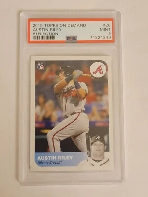 2019 Topps On Demand Austin Riley Reflection RC SSP #26 PSA 9 PR 400 SSP - Image 1 of 4
