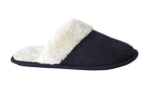 New Men's Classic PU | Knitting House Slipper Durable Rubber Bottom House Shoe - Picture 1 of 36