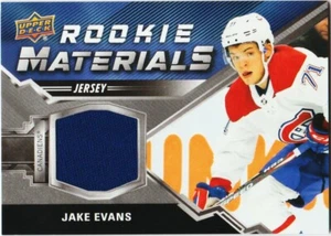JAKE EVANS RC 20-21 UPPER DECK ROOKIE MATERIALS JERSEY # RM-JE MONTREAL 2020-21 - Picture 1 of 1