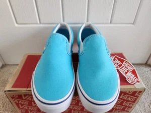 Vans Classic Slip-On Turquoise Womens Shoes UK 4.5 EUR 37 Brand New RRP £46 - Picture 1 of 13