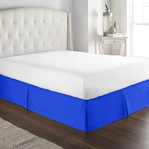 Falda de cama de marca de 1 pieza AU Select longitud de caída talla y TC azul real lisa - Imagen 1 de 7