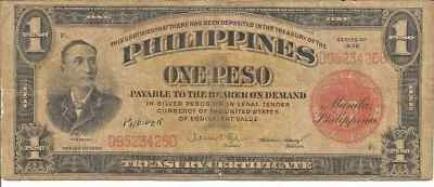 Philippines 1 Peso Series of 1936 Circulated Banknote #110 - Image 1 of 2