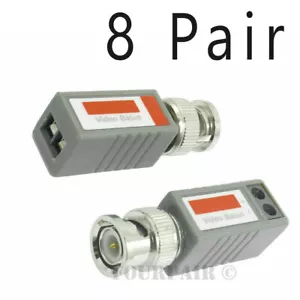 8 pares de transceptores de globo de video coaxial BNC AHD TVI para cámara CCTV a CAT5e/6 5 MP 8 MP - Imagen 1 de 2