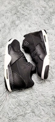 Size 11.5 Nike Air Flight 89 Retro Black White 306252-024. - Image 1 of 4