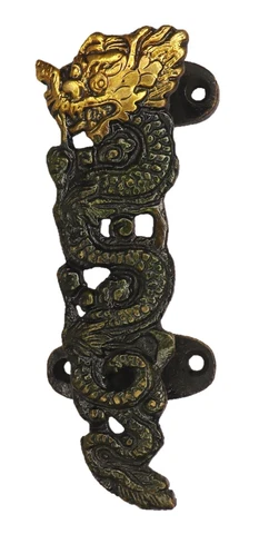Dragon Shape Vintage Antique Repro Handmade Brass Drawer Window Door Pull Handle Cover