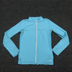 Nike Jacket Girls XL Extra Large Blue Full Zip Mock Neck Long Sleeve Youth - Picture 1 of 13