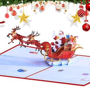 3D Christmas Cards Pop Up Greeting Cards Christmas Greeting Cards Blessing Cards - Picture 1 of 12