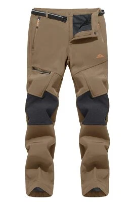 Men's Winter Pants Fleece Lined Ski Snow Pants Water Resistant Zip Pockets Pants - Image 1 of 4