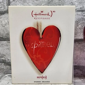 Hallmark Andenken Ornament inspiriert rotes Herz Inspi (ROT) Glas Hilfsmittel in Afrika - Bild 1 von 7