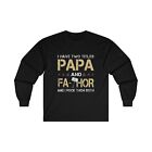 Fathor God Of Dadding Funny Cute Fathers Day Birthday Gift For Dad Long Sleeve