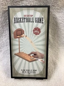 DESKTOP MINI BASKETBALL GAME PORTABLE WOODEN INCLUDES SCORING PINS BRAND NEW - Picture 1 of 2