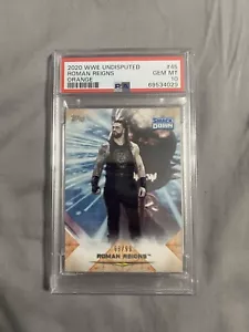 2020 Topps WWE Undisputed Roman Reigns Orange PSA 10 Parallel Base Population 1 - Picture 1 of 9