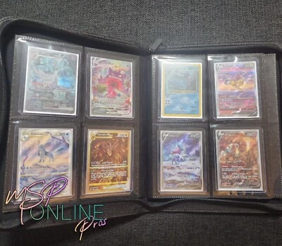 Top Loader Binder 4 口袋-白色-卡片相册拉链顶装机 35pt 保护壳新品 — 第 1/4 张图片