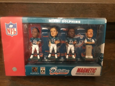 NFL Miami Dolphins Mini Bobs Bobblehead Football Players Collectible NOS Cover