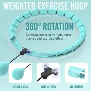 Weighted Hula Hoops for Adults Weight Loss Exercise 2 in 1 with Detachable Knots - Picture 1 of 6