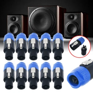 10 Stück NL4FC Lautsprecheranschlüsse 4-poliger Audio-Speakon-Ohm-Stecker - Bild 1 von 10