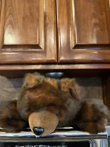 MJC International Plush Brown Laying 18" Bear 1992 - Picture 1 of 8