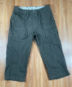 Riders Capris Womens 12 M Brown Stretch Casual Straight Leg Chino Cropped - Picture 1 of 12