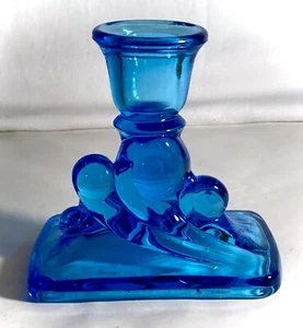 Kanawha Glas Azurblau Nr.850 4 1/4" Kerzenständer - Bild 1 von 1