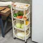 Kitchen Vegetable Fruit Holder Basket Shelf Trolley Storage Rack Unit On Wheels