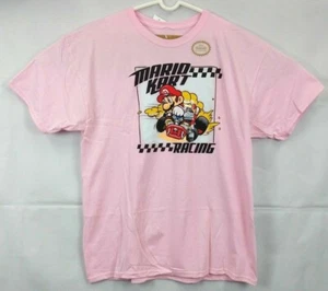 T-shirt uomo con licenza logo Nintendo rosa Mario Kart Racing taglia XL - Foto 1 di 4