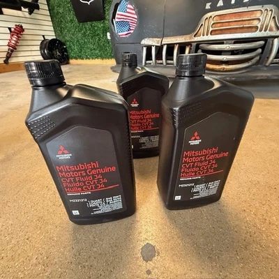 (3) Mitsubishi CVT Fluid J4 1 qrt Automatic Transmission MZ321212 same as dealer - Image 1 of 4