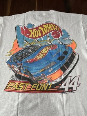 Camisa de carreras Hot Wheels 1997 vintage talla L años 90 Nascar #44 KYLE PETTY RARA Foto 1 de 4