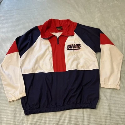 Vintage Hummer Sportswear Giants 1/4 Zip Pullover Jacket Large NFL Made In USA - Image 1 of 4