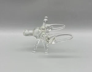 Mundgeblasene Kunst Glas Krabbe Figur Klarglas Krabbe Meeresleben Wasser Strand Deko - Bild 1 von 6