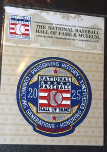 NTL BASEBALL HALL Of FAME "2025 Patch," (3.75" Dia) Red/White & Blue, New/Sealed - Picture 1 of 4