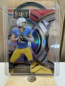 2023 Panini Select Premier Level Justin Herbert #136 Red & Yellow Prizm Die Cut - Picture 1 of 2