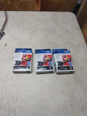 Brother LC71BK Black Ink Cartridge  Brand New 3 Packs - Image 1 of 4