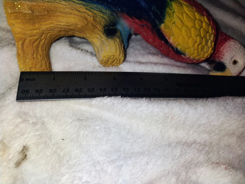 Decoração de mesa estátua de papagaio multicolorida - Imagem 1 de 4