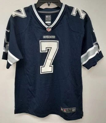Nike Boy's NFL On Field Cowboys Diggs 7 Navy Blue Size 14-16 Jersey Shirt - Image 1 of 4
