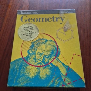 1986-88 Macintosh Sensei Geometry 512K/Plus/SE/II/800K Floppy Disk+Manual+Box - Afbeelding 1 van 6