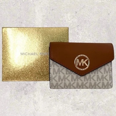 Michael Kors MK Portemonnaie Geldbörse Geldbeutel Greenwich Vanilla Braun NEU - Bild 1 von 4