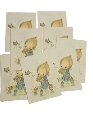 9 postales vintage con sello de Betsey Clark de 4 x 6" tabla de lavar música pájaros sin usar Foto 1 de 4