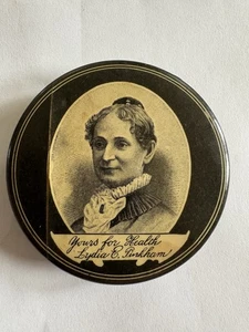 Lydia E. Pinkham antico contenitore in metallo per pillole di fegato - Foto 1 di 7